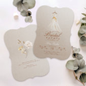 Elegant Fall Bridal Shower Gown Invitation 招待状
