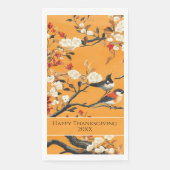 Elegant Fall Chinoiserie Paper Plate (正面)