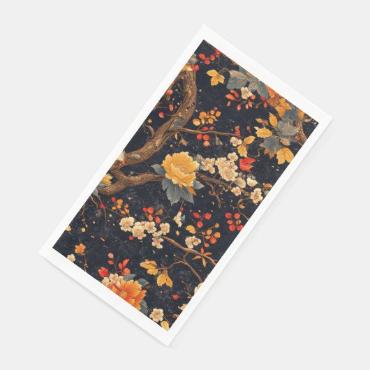 Elegant Fall Chinoiserie Paper Plate (コーナー)