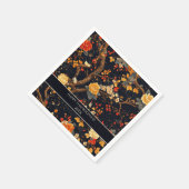 Elegant Fall Chinoiserie Paper Plate スタンダードカクテルナプキン (角)