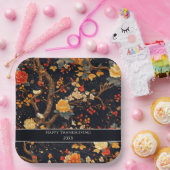 Elegant Fall Chinoiserie Paper Plate ペーパープレート (パーティー)