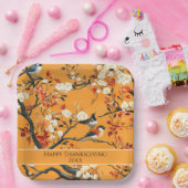 Elegant Fall Chinoiserie Paper Plate ペーパープレート (パーティー)