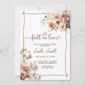 Elegant Fall Floral Autumn Bridal shower 招待状 (正面)