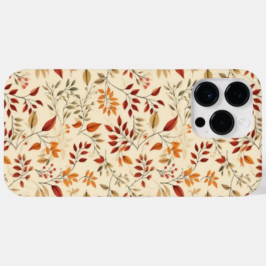 Elegant Fall Floral Pattern Case-Mate iPhoneケース (裏面 (横))