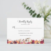 Elegant Fall Floral Pumpkin Wedding RSVP (スタンド正面)