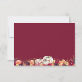Elegant Fall Floral Pumpkin Wedding RSVP (裏面)