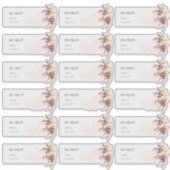 Elegant Fall Foliage Eucalyptus Guest Address シール (正面)