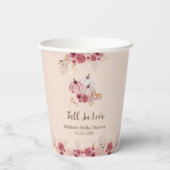 Elegant Fall In Love Boho Pink Pumpkin Paper cup 紙コップ (裏面)