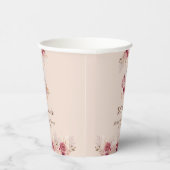 Elegant Fall In Love Boho Pink Pumpkin Paper cup 紙コップ (右)