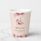 Elegant Fall In Love Boho Pink Pumpkin Paper cup 紙コップ (正面)