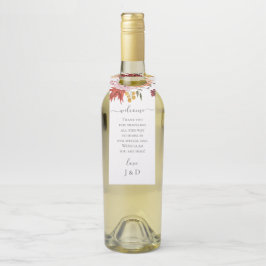 Elegant Fall Leaves Autumn Wedding  ボトルネックタグ