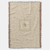 Elegant Fall Leaves | Custom Minimalist Farmhouse スローブランケット (正面縦)