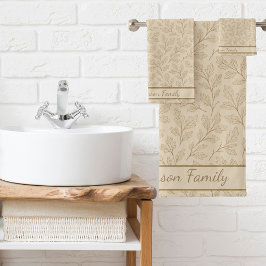 Elegant Fall Leaves | Custom Minimalist Farmhouse バスタオルセット