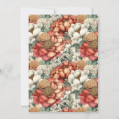 Elegant Fall Peony and Mum 99th Birthday 招待状 (裏面)