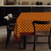 Elegant Fall Plaid Tablecloth Rustic Checkered Art テーブルクロス