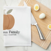 Elegant Fall Pumpkin Family Name Thanksgiving キッチンタオル (四つ折り)