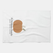 Elegant Fall Pumpkin Family Name Thanksgiving キッチンタオル (横)