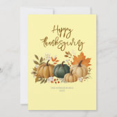 Elegant Fall Thanksgiving Card シーズンカード (正面)