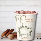 Elegant Fall Thanksgiving Friendsgiving Dinner 紙コップ