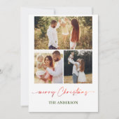 Elegant Family Christmas Card | Photo Collage シーズンカード (正面)