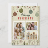 Elegant Family Christmas Photo Card 招待状 (正面)
