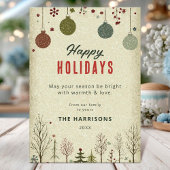 Elegant Family Christmas Photo Card 招待状