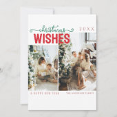 Elegant family photo merry christmas Card シーズンカード (正面)