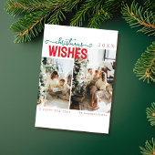 Elegant family photo merry christmas Card シーズンカード