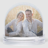 Elegant family photo monogram name personalized (裏面)