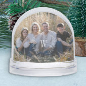 Elegant family photo monogram name personalized