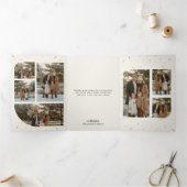 Elegant Family Photo Portrait Collage Christmas 三つ折り案内状 (内部)