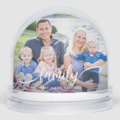 Elegant Family Photo Snow Globe (正面)