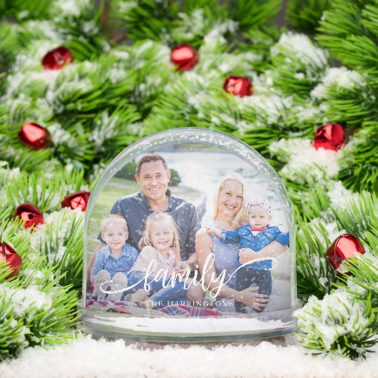 Elegant Family Photo Snow Globe (クリスマス)