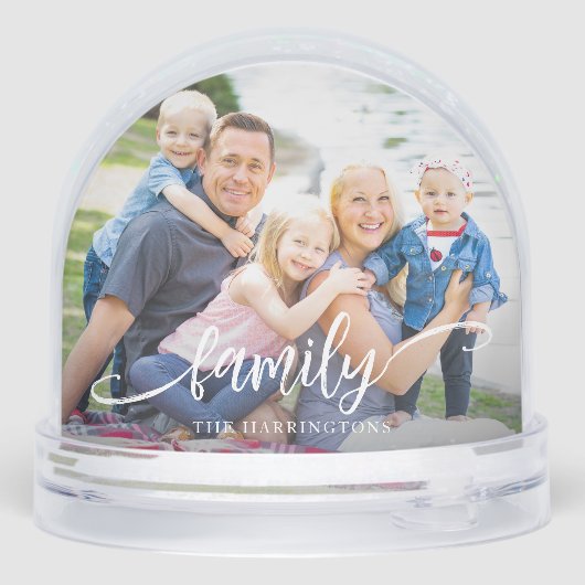 Elegant Family Photo Snow Globe (裏面)