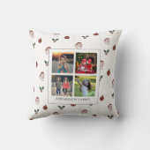 Elegant family photos personalized christmas クッション (裏面)