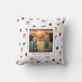 Elegant family photos personalized christmas クッション (正面)