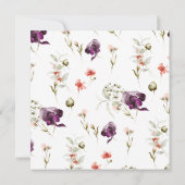 Elegant Fantasy Floral Birthday Party 招待状 (裏面)