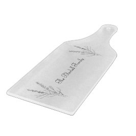 Elegant Farm Floral Flowers Text Cutting Board カッティングボード