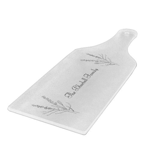 Elegant Farm Floral Flowers Text Cutting Board カッティングボード (角)