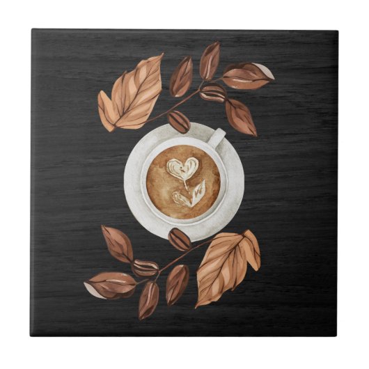 Elegant Farmhouse Coffee Mug Art Café タイル (正面)