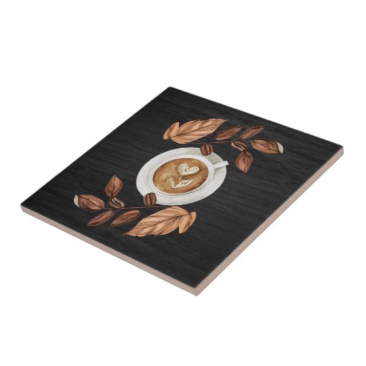 Elegant Farmhouse Coffee Mug Art Café  タイル (側面)