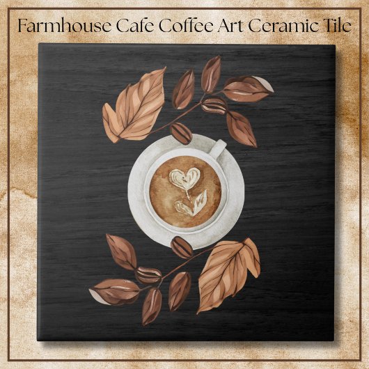 Elegant Farmhouse Coffee Mug Art Café  タイル