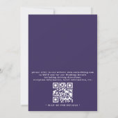 Elegant Farmhouse Lavender Rustic QR Code Wedding 招待状 (裏面)