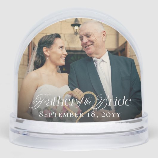 Elegant Father of the Bride Photo Memory Keepsake (正面)