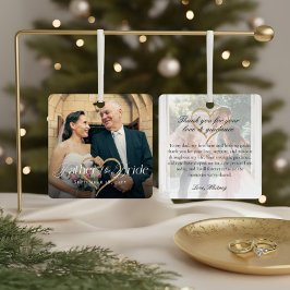 Elegant Father of the Bride Photo Memory Keepsake メタルオーナメント