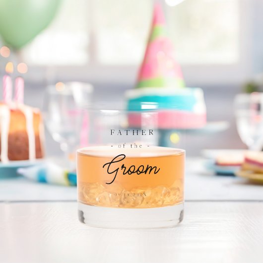 Elegant Father of the Groom ウイスキーグラス (インサイチュ (バースデー))