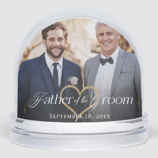 Elegant Father of the Groom Photo Memory Keepsake (正面)