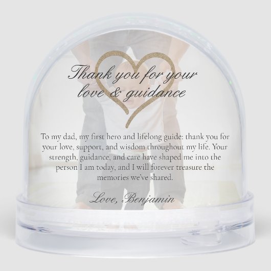 Elegant Father of the Groom Photo Memory Keepsake (裏面)