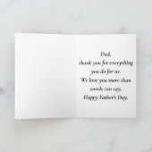 Elegant Father’s Day Card for Dad from Kids カード (内部)