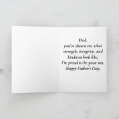Elegant Father’s Day Card for Dad from Son カード (内部)